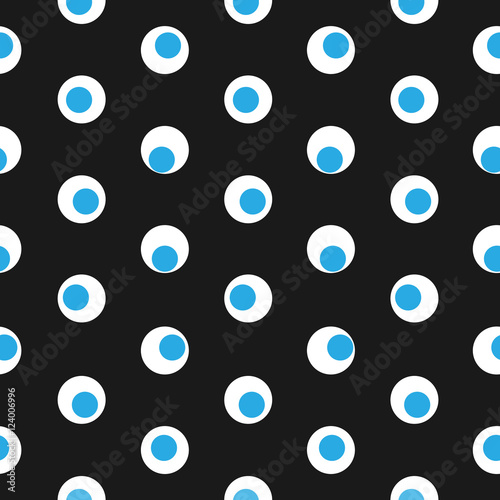 Patrón geométrico abstracto con puntos de colores sobre un fondo oscuro