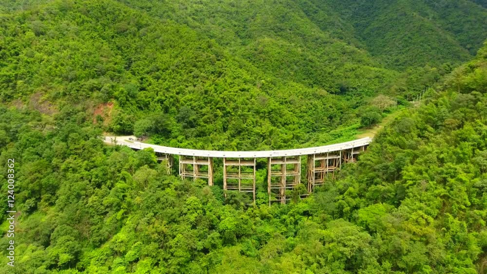 aerial view of Huay Tong bridge in Phetchabun, Thailand . aerial view of Huay Tong bridge in Phetchabun, Thailand .