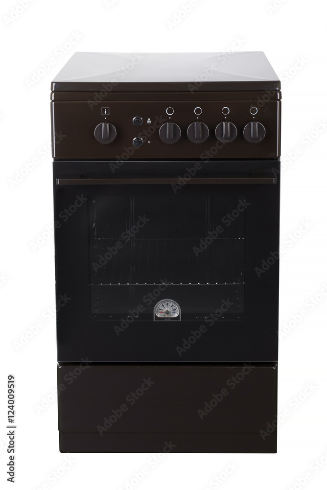 Brown gas stove isolated on a white background Brown gas stove isolated on a white background