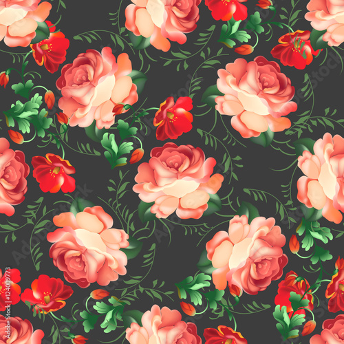 Seamless pattern in russian traditional style.