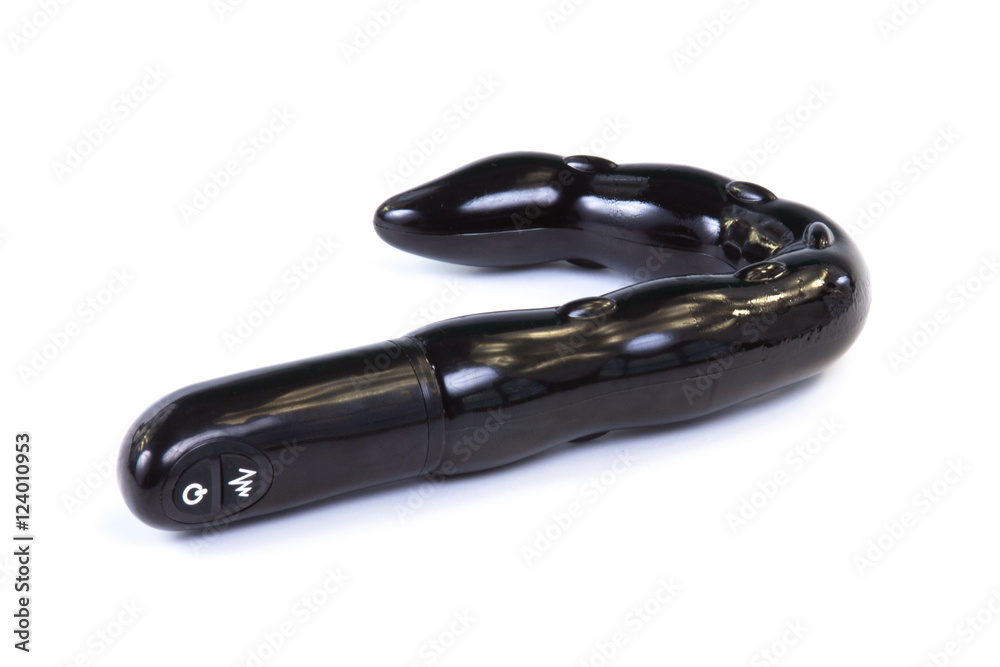 Black prostate massager sex toy on white background
Black prostate massager sex toy on white background