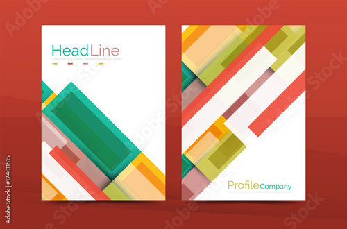 Straight lines geometric business report templates