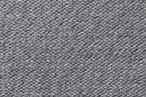 Gray textile background closeup. Structure of the fabric macro