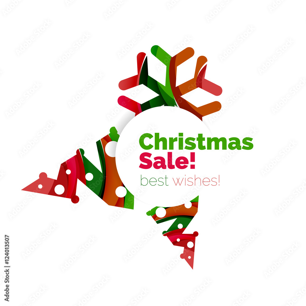 Christmas geometric abstract sale promo banner Christmas geometric abstract sale promo banner