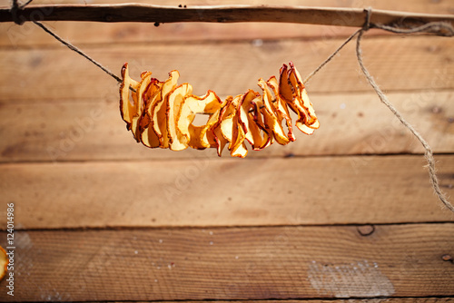 Dried apple slices photo