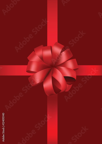 red gift box with red bow ribbon