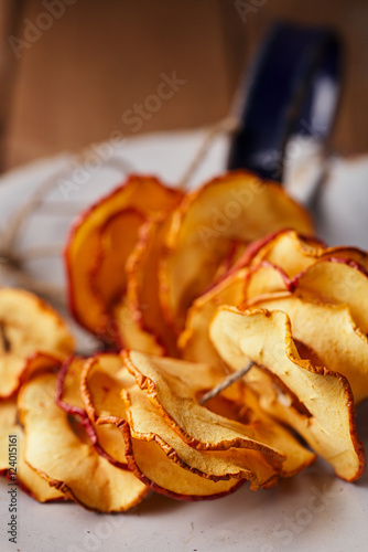 Dried apple slices photo