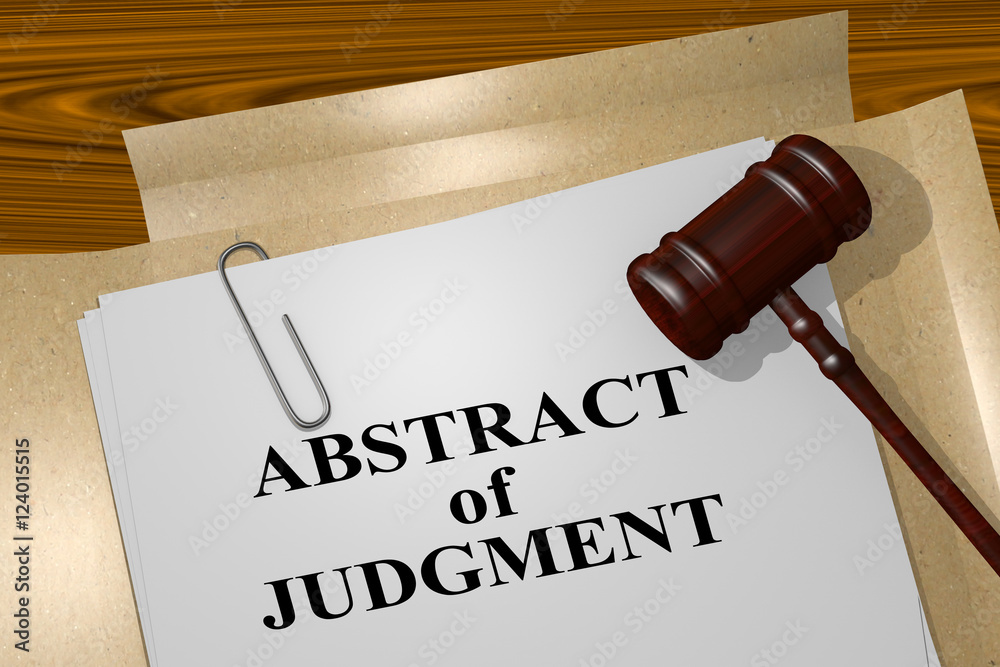 Abstract of Judgment - legal concept