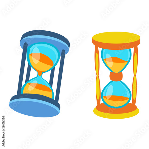 Sand clocks vector isolated