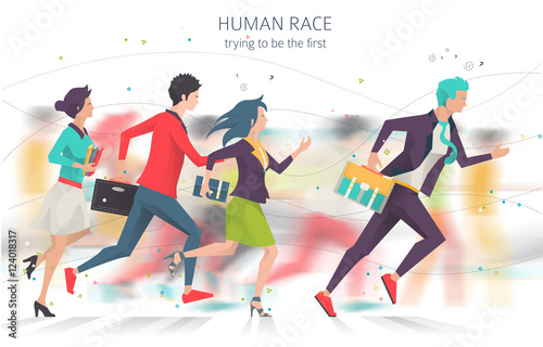 Business concept of competition and rivalry