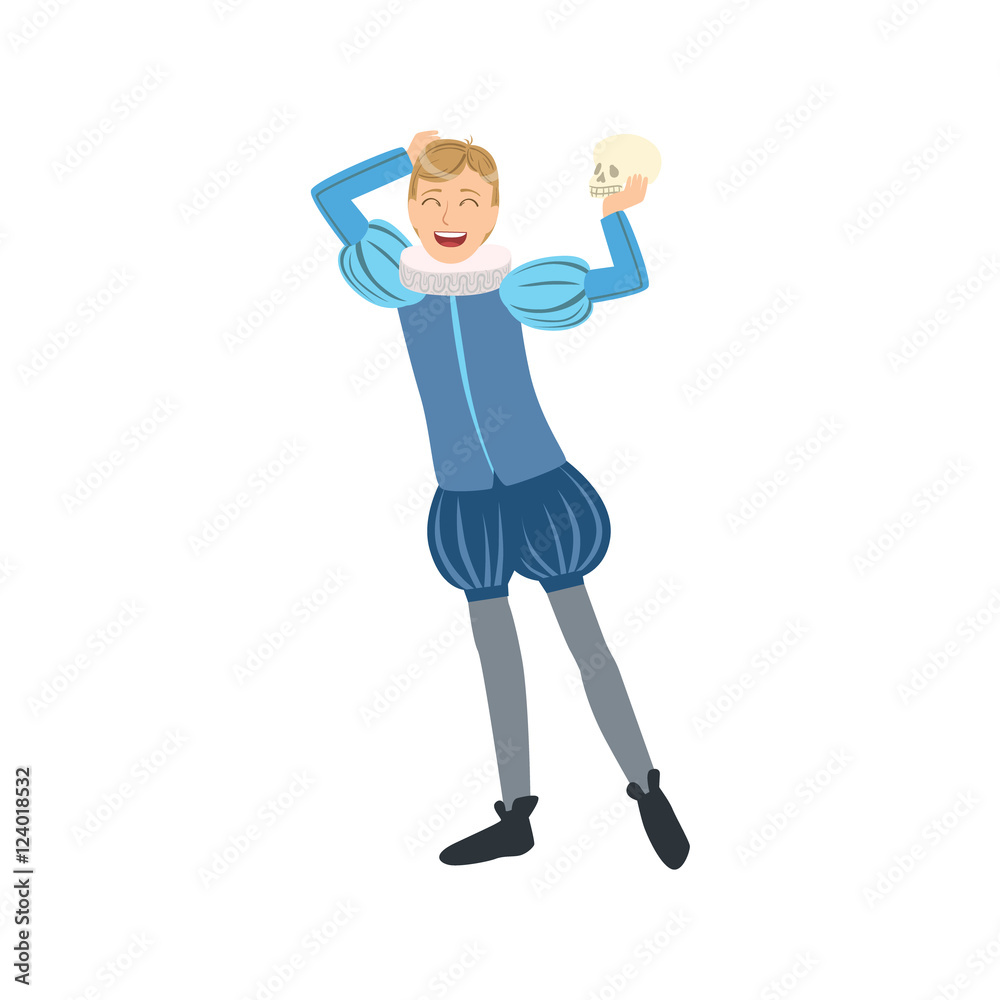Actor Playing Hamlet, Creative Person Illustration Actor Playing Hamlet, Creative Person Illustration