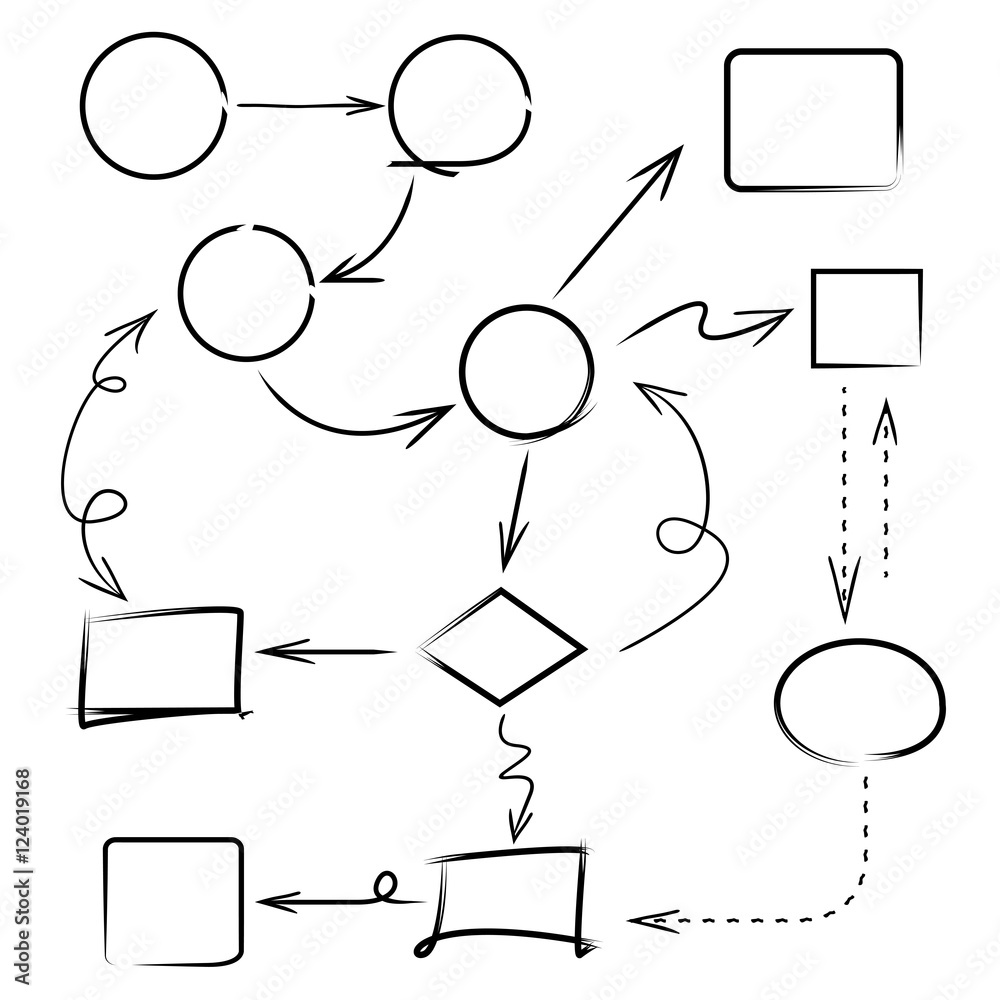 Fotografie hand-drawn marker infographics, diagram