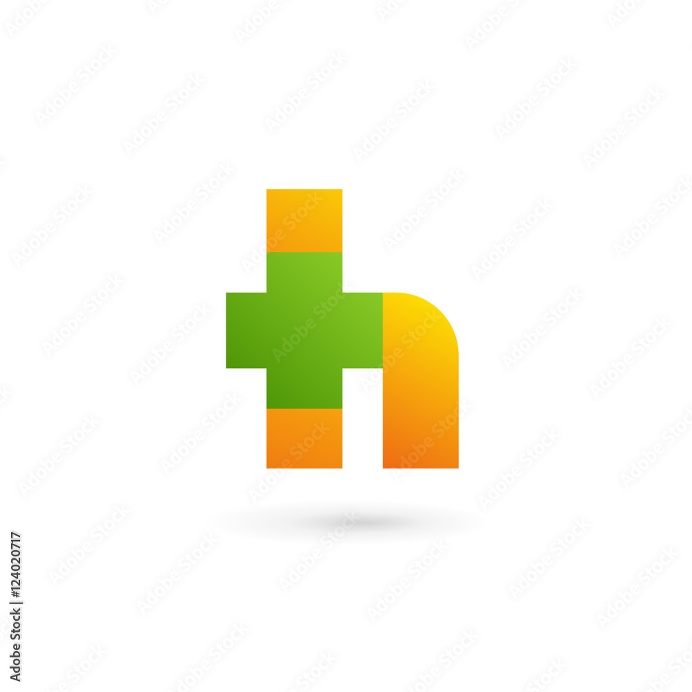 Obraz premium Letter H cross plus logo icon design template elements