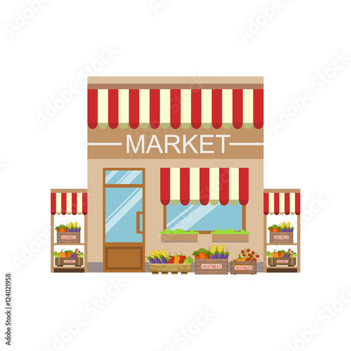 Vegetable Market Commercial Building Facade Design