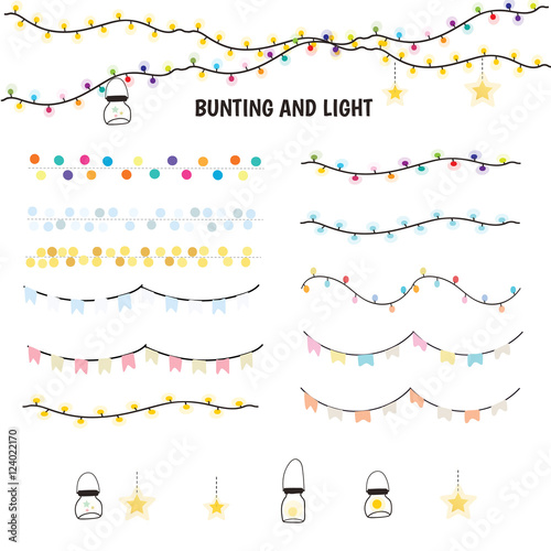 bunting and light elements