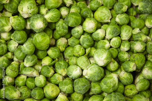 A whole page of Brussel sprouts background texture