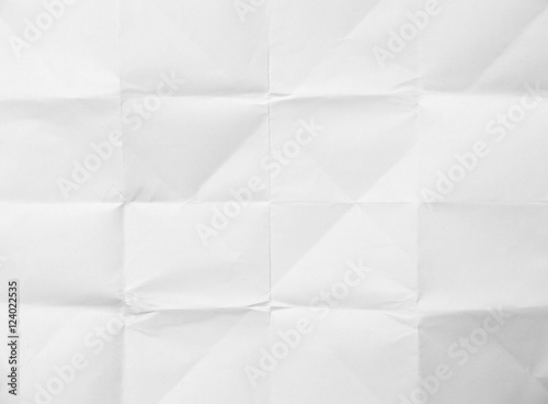 White sheet of paper folded texture