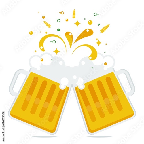 two beer mugs