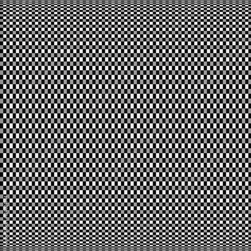 Expanded Optical Check Abstract checkerboard pattern in black and white will repeat seamlessly