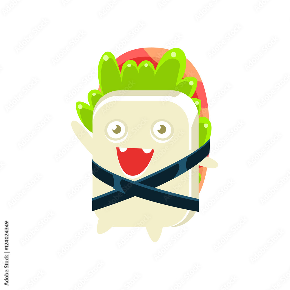 Obraz premium Baby Funny Maki Sushi Character