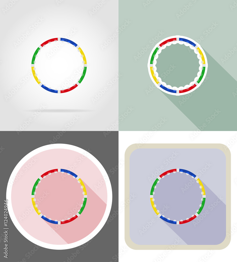 dynamic health hoop for fitness flat icons vector illustration dynamic health hoop for fitness flat icons vector illustration