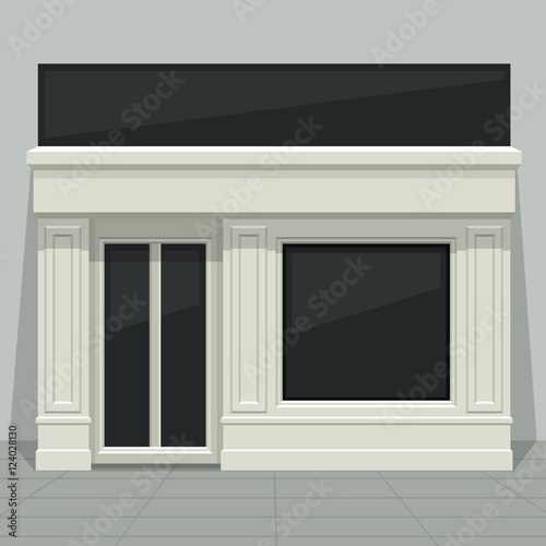Canvas-taulu Facade shop, store, boutique with glass windows and doors, front