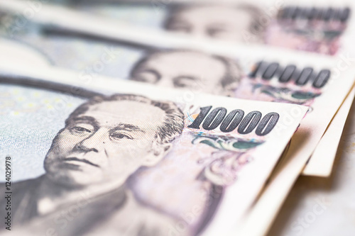 Japanese yen banknotes photo