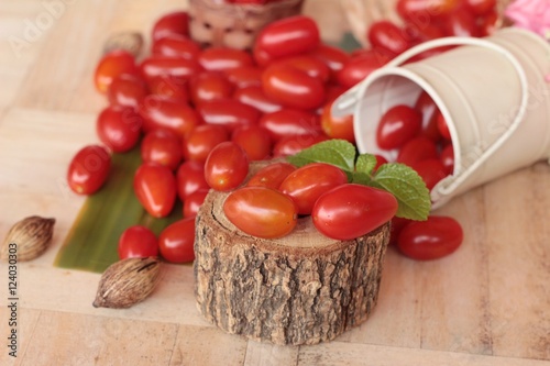 Pear cherry tomatoes is organic healthy food.