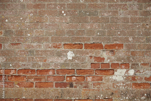A whole page of decaying red brick wall background texture