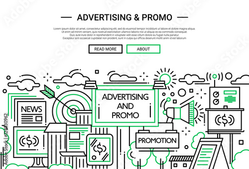 Advertising and Promo - line design website banner