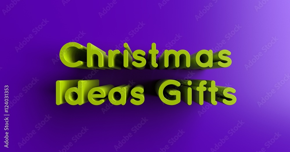 Christmas Ideas Gifts - 3D rendered colorful headline illustration. Can be used for an online banner ad or a print postcard. Christmas Ideas Gifts - 3D rendered colorful headline illustration. Can be used for an online banner ad or a print postcard.