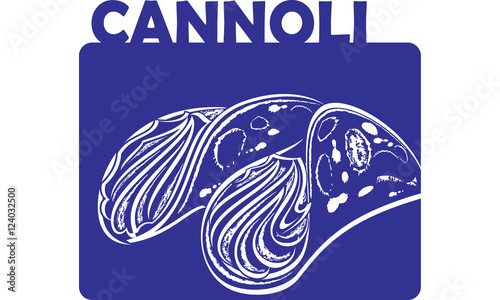 Italian pastry - Cannoli - vector