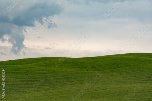 Tuscany hill on a cloudy day