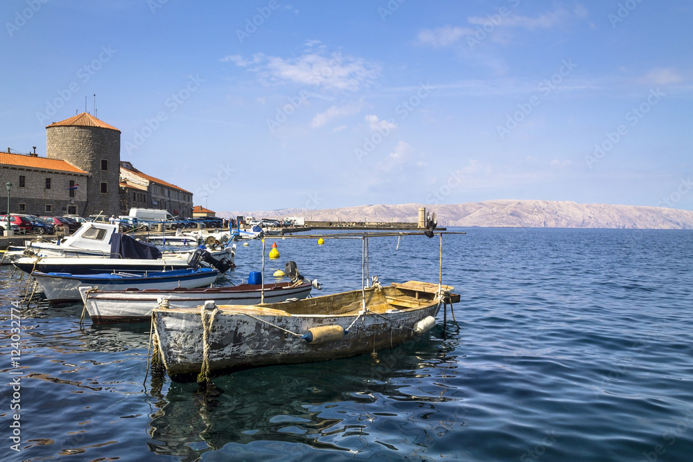 Marina in Senj town in Croatia