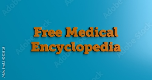 Free Medical Encyclopedia - 3D rendered colorful headline illustration. Can be used for an online banner ad or a print postcard.