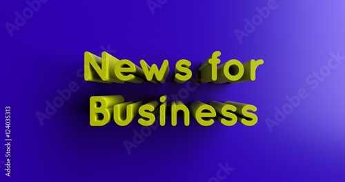 News for Business - 3D rendered colorful headline illustration. Can be used for an online banner ad or a print postcard.