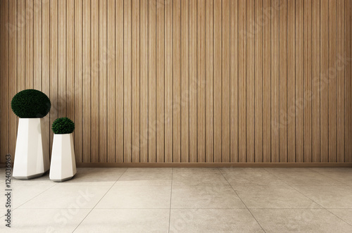Decor plants style minimalist in the room - 3D render