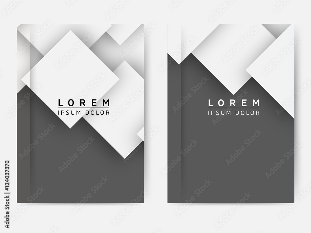Fototapeta premium Set of Modern Minimal Abstract Flyer - EPS10 Brochure Design Templates