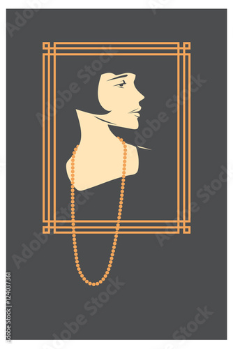  vintage girl. retro portrait 