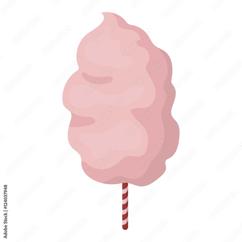 Cotton candy icon in cartoon style isolated on white background. Films ...