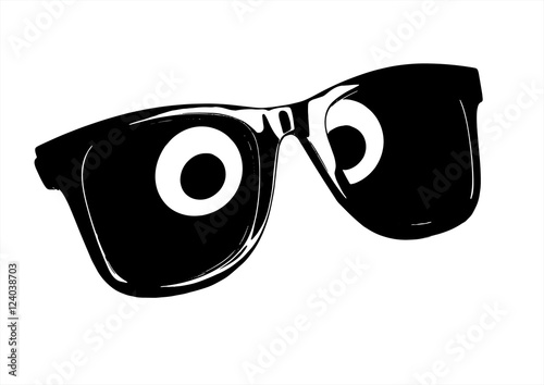 occhiali neri vector