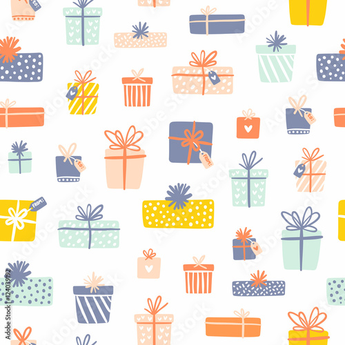 Party presents seamless pattern