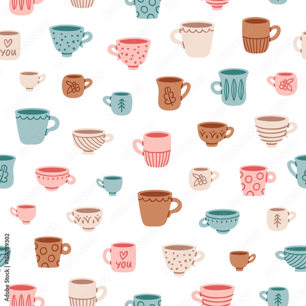 Cute mugs pattern Cute mugs pattern