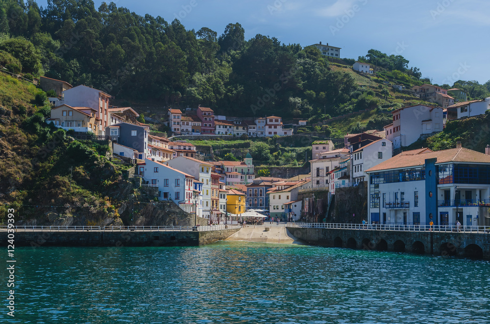 Town of Cudillero in Asturias