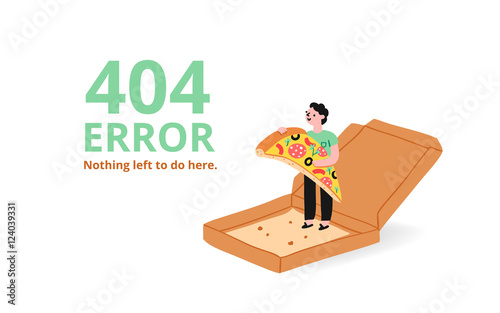 Error page with a pizza