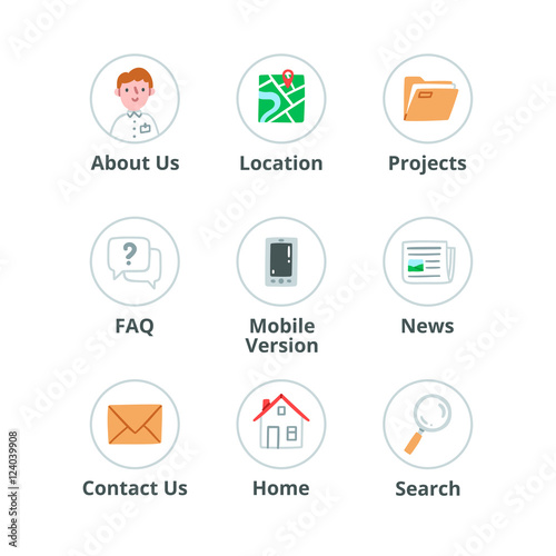 Website icons set