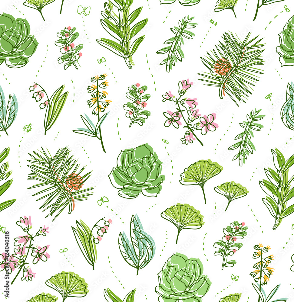 Beautiful floral illustrations pattern Beautiful floral illustrations pattern