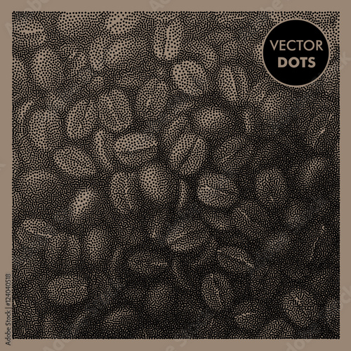 Coffee Beans Vintage Pattern.