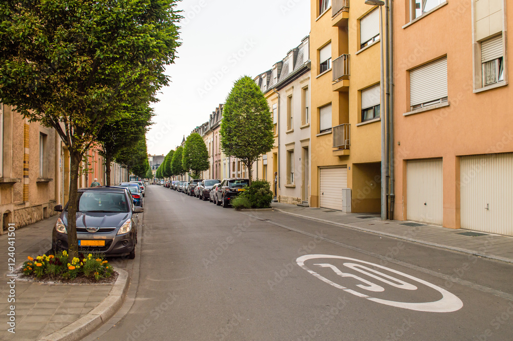 Typical street in Luxembourg