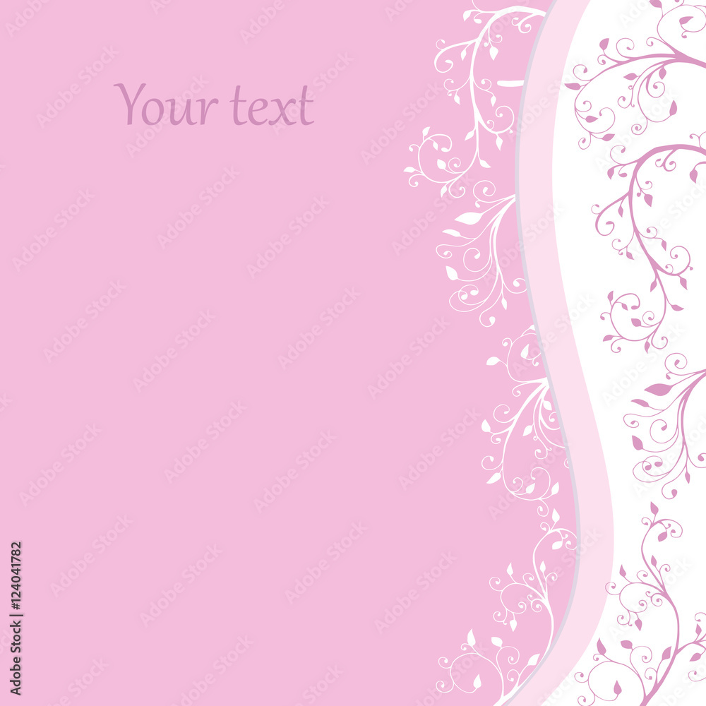 Postcard wiht place for your text. Pink card vector. Template for celebration. Postcard wiht place for your text. Pink card vector. Template for celebration.